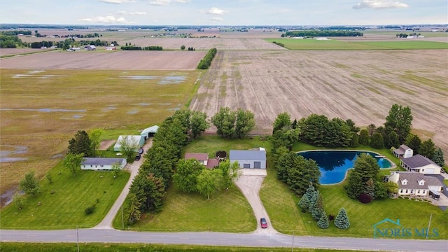 13914 Devils Hole Rd, Bowling Green, OH 43402 - aerial view of sparsely populated area with rows of crops
