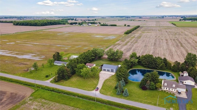 13914 Devils Hole Rd, Bowling Green, OH 43402 - aerial view of sparsely populated area featuring abundant farmland and a pool area