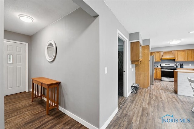 13914 Devils Hole Rd, Bowling Green, OH 43402 - hallway with wood finished floors and baseboards