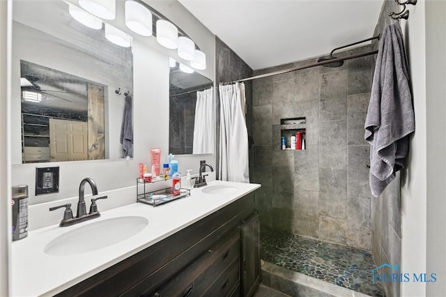 13914 Devils Hole Rd, Bowling Green, OH 43402 - full bath featuring tiled shower and double vanity