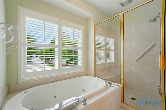3236 Deep Water Ln, Maumee, OH 43537 - full bath with a shower stall and a whirlpool tub