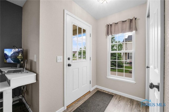 819 Wood Sorrel Ln, Perrysburg, OH 43551 - doorway with wood finished floors and baseboards