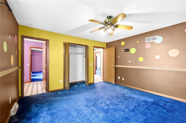 7195 Twin Lakes Rd, Perrysburg, OH 43551 - unfurnished bedroom with baseboards, carpet floors, and ceiling fan