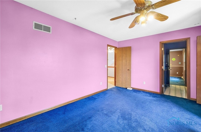 7195 Twin Lakes Rd, Perrysburg, OH 43551 - unfurnished bedroom featuring baseboards, carpet floors, and ceiling fan