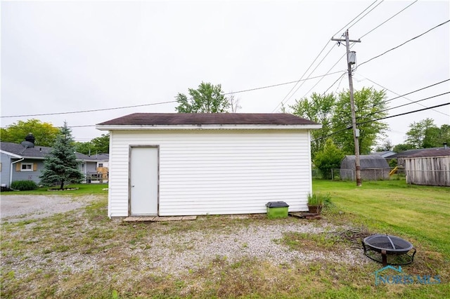 1618 S Clinton St, Defiance, OH 43512 - view of outbuilding with an outdoor fire pit