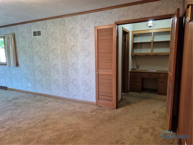 1100 Cherry Ln, Findlay, OH 45840 - empty room featuring carpet floors, ornamental molding, and baseboards