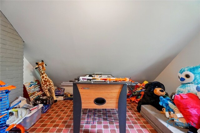 314 E 2nd St, Perrysburg, OH 43551 - recreation room featuring vaulted ceiling