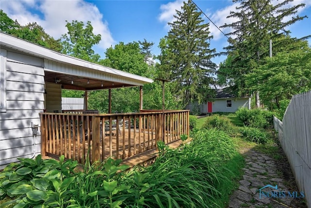 540 Center St, Findlay, OH 45840 - view of yard with a deck