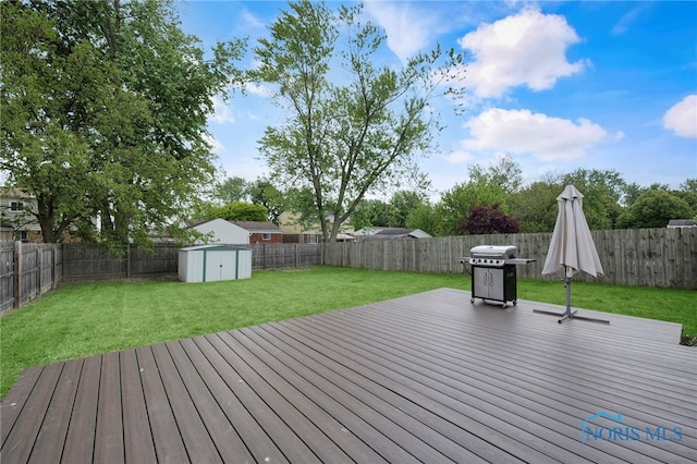 4238 Knollcrest Rd, Toledo, OH 43611 - wooden terrace featuring a grill