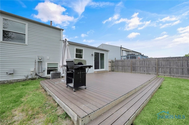 4238 Knollcrest Rd, Toledo, OH 43611 - deck featuring area for grilling and cooling unit