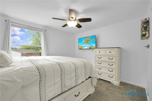 4238 Knollcrest Rd, Toledo, OH 43611 - carpeted bedroom featuring ceiling fan and baseboards
