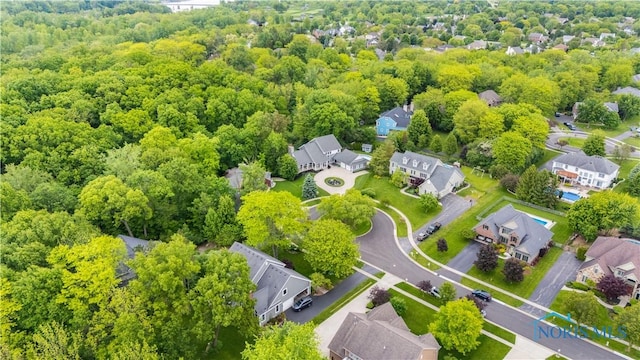 1860 Watermill Ln, Perrysburg, OH 43551 - aerial view of residential area with a heavily wooded area