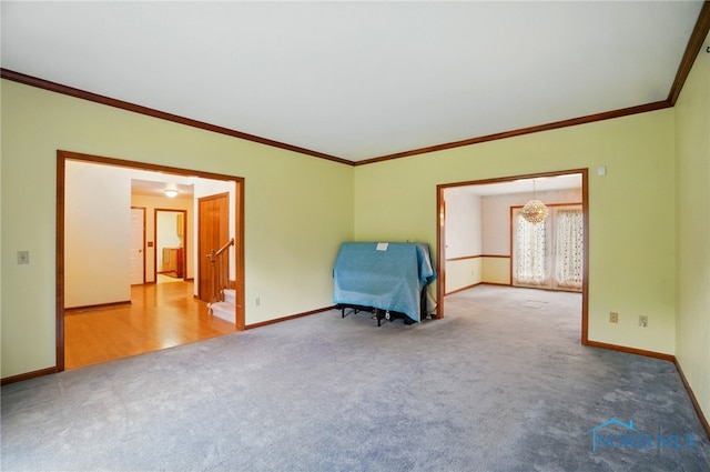 4820 Olde Meadow Ln, Sylvania, OH 43560 - unfurnished room featuring carpet, crown molding, and baseboards