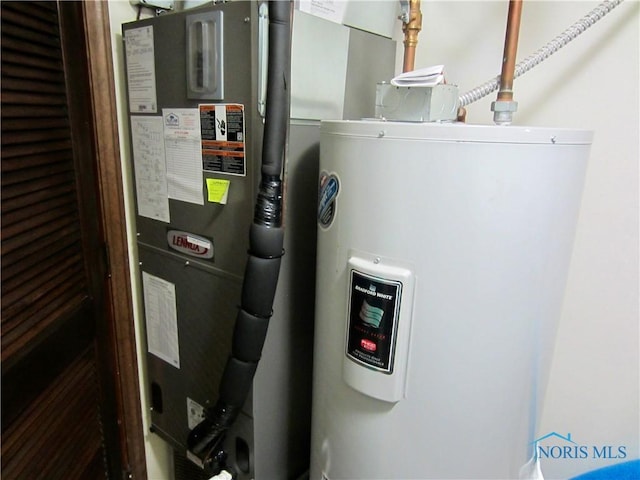 4343 W Bancroft St Unit 2D, Toledo, OH 43615 - utility room with electric water heater and water heater