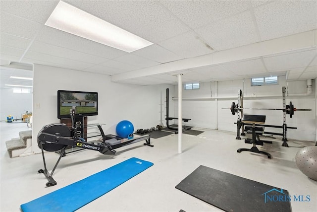 955 Westmont Ave, Napoleon, OH 43545 - exercise room featuring a paneled ceiling