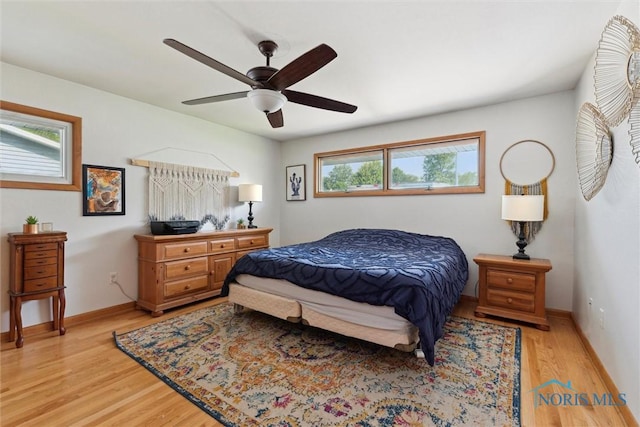 955 Westmont Ave, Napoleon, OH 43545 - bedroom with light wood-style flooring and a ceiling fan