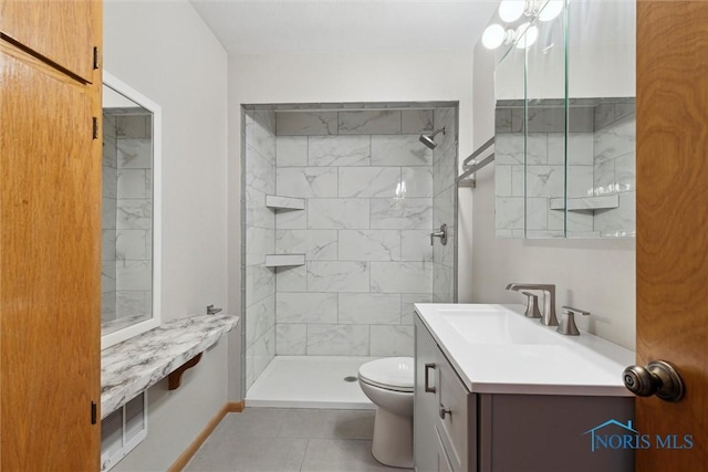955 Westmont Ave, Napoleon, OH 43545 - full bath with tiled shower, vanity, and tile patterned floors