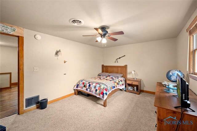 15819 County Road D, Wauseon, OH 43567 - bedroom featuring carpet flooring, baseboards, and ceiling fan