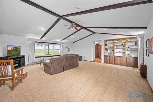 15819 County Road D, Wauseon, OH 43567 - carpeted living room with a ceiling fan