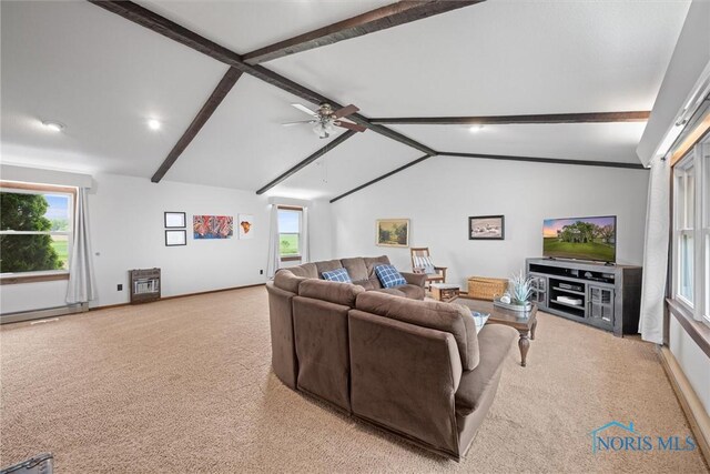 15819 County Road D, Wauseon, OH 43567 - living room featuring carpet flooring and ceiling fan