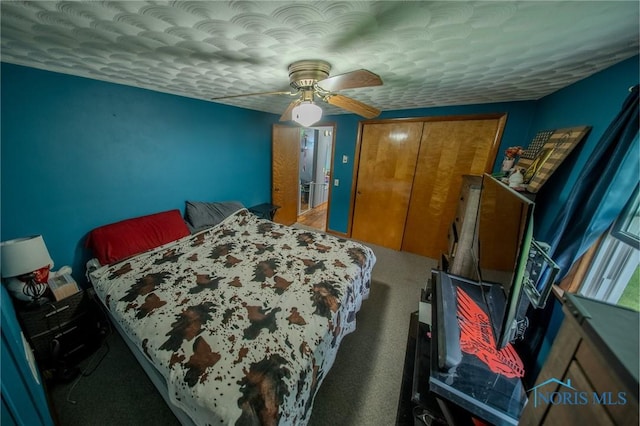327 Klingler Rd, Paulding, OH 45879 - bedroom featuring a ceiling fan and a closet
