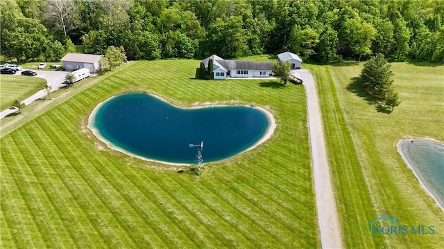13926 Rd 154, Paulding, OH 45879 - aerial view of property and surrounding area featuring a nearby body of water and a forest