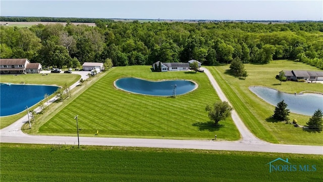 13926 Rd 154, Paulding, OH 45879 - drone / aerial view of a forest and a nearby body of water