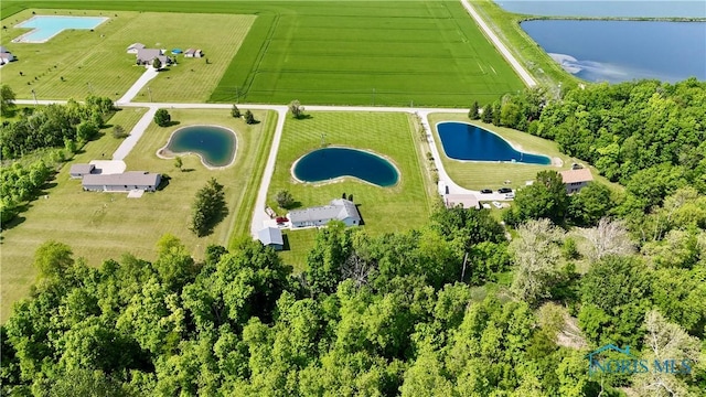 13926 Rd 154, Paulding, OH 45879 - view of rural area featuring a pool, abundant farmland, and a large body of water