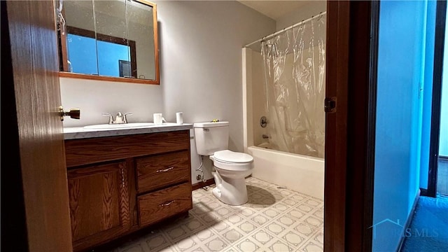 13926 Rd 154, Paulding, OH 45879 - bathroom featuring vanity, shower / bath combo, and toilet