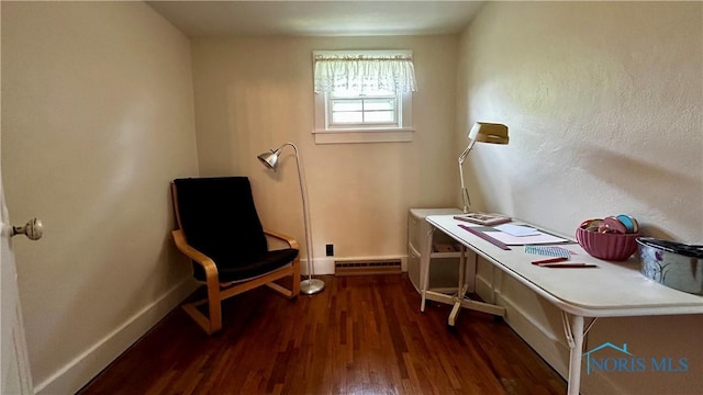 606 Lincoln Ave, Paulding, OH 45879 - office with dark wood-style flooring and baseboards