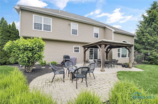 4360 Turtle Creek Dr, Perrysburg, OH 43551 - rear view of property with a gazebo, a patio area, and a yard