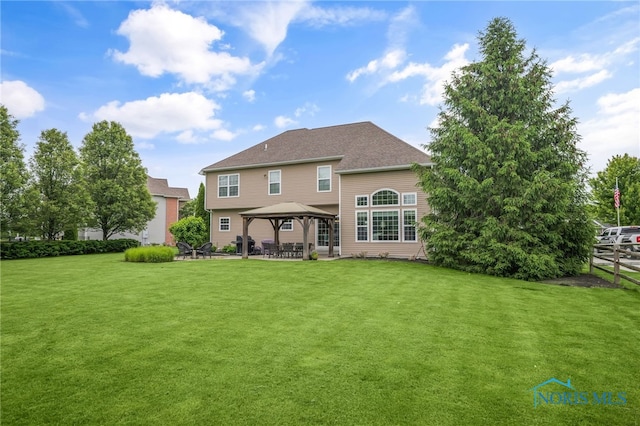 4360 Turtle Creek Dr, Perrysburg, OH 43551 - rear view of house with a gazebo and a patio