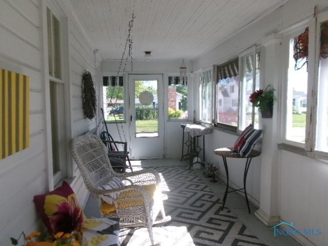 616 E 4th St, Ottawa, OH 45875 - sunroom featuring wood ceiling