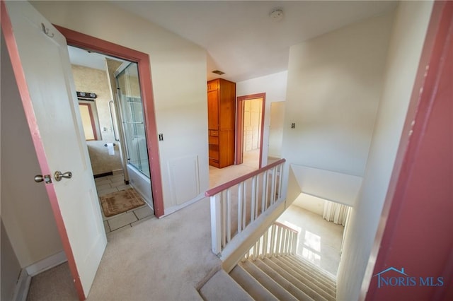 313 E Lynn St, Edgerton, OH 43517 - corridor with light colored carpet