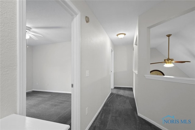1141 Oriole Dr, Bowling Green, OH 43402 - corridor with dark colored carpet and baseboards