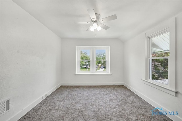 345 W Manhattan Blvd, Toledo, OH 43608 - unfurnished room with carpet floors, a ceiling fan, and baseboards