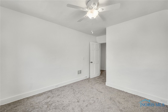 345 W Manhattan Blvd, Toledo, OH 43608 - empty room with carpet, baseboards, and ceiling fan