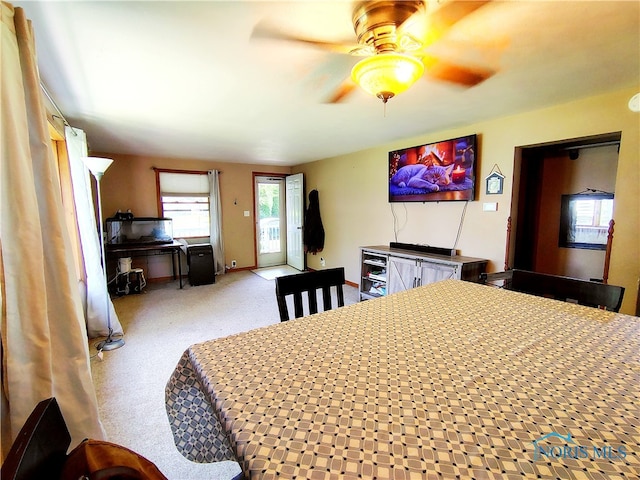 1050 Schultz St, Defiance, OH 43512 - carpeted dining room featuring ceiling fan