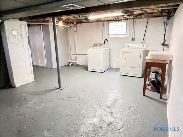 1522 Nevada St, Toledo, OH 43605 - basement with independent washer and dryer
