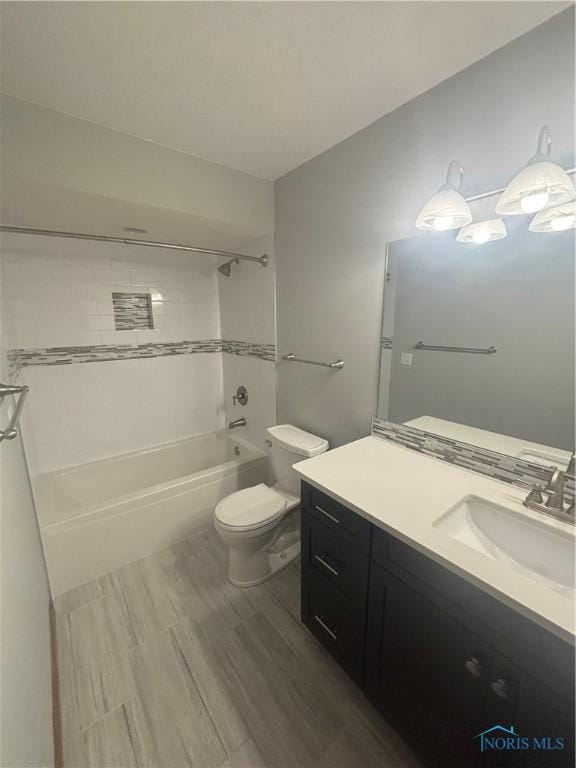 6134 Cemetery Rd, Whitehouse, OH 43571 - bathroom with vanity, bathing tub / shower combination, and wood finished floors