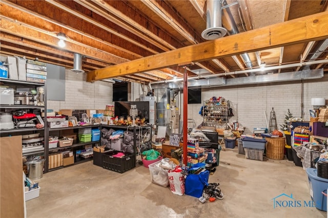 3112 Jacob Dr, Findlay, OH 45840 - unfinished below grade area with brick wall