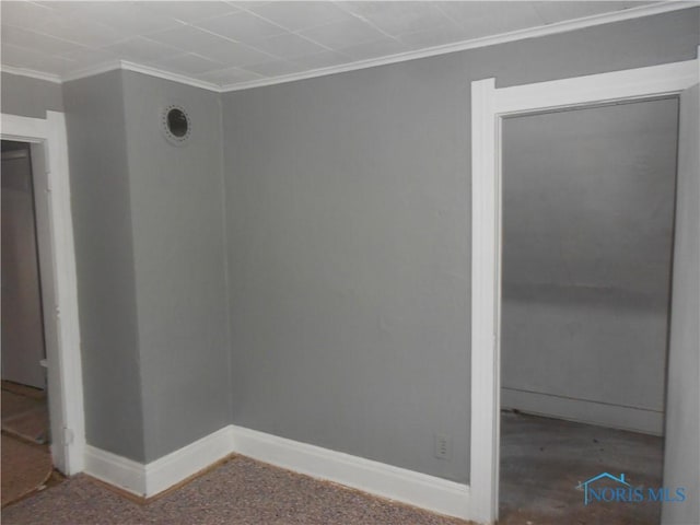 2815 Mulberry St, Toledo, OH 43608 - spare room with crown molding and baseboards