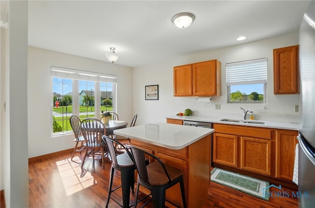 300 Winter Pine Dr Unit U300, Findlay, OH 45840 - kitchen featuring a sink, plenty of natural light, and brown cabinetry