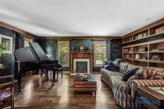 25840 W River Rd, Perrysburg, OH 43551 - living area with wood finished floors and a fireplace