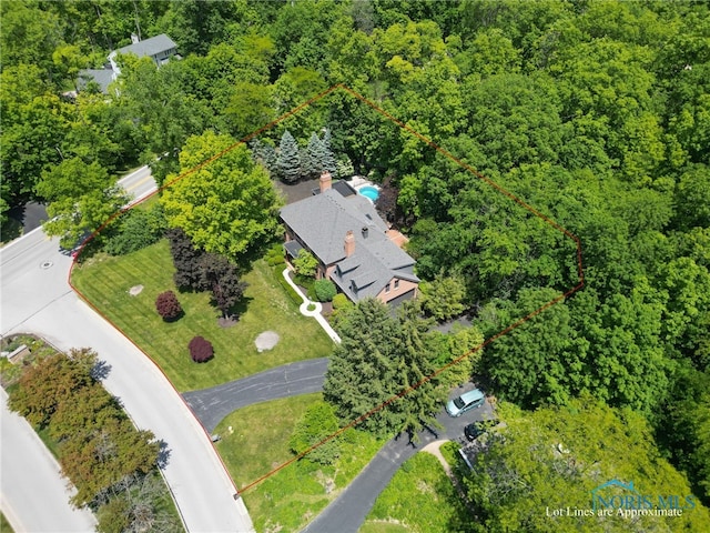 25840 W River Rd, Perrysburg, OH 43551 - aerial view of property and surrounding area with property boundaries highlighted