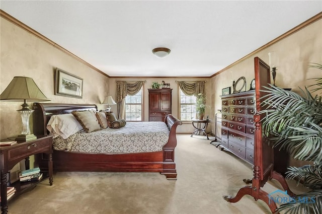 25840 W River Rd, Perrysburg, OH 43551 - bedroom with crown molding and carpet flooring
