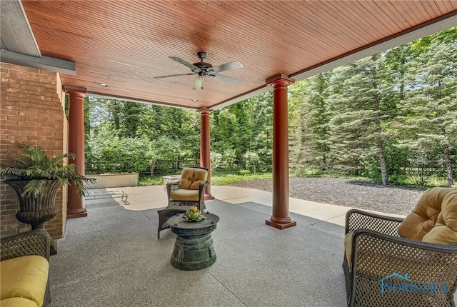 25840 W River Rd, Perrysburg, OH 43551 - view of patio with a ceiling fan