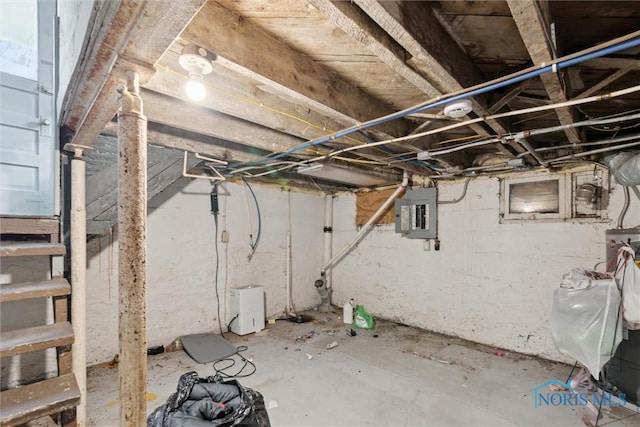 715 Nicholas St, Toledo, OH 43609 - unfinished basement featuring electric panel