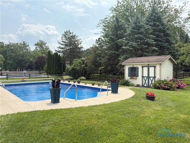 7663 Cortland Ct, Holland, OH 43528 - view of pool with an outbuilding and a patio