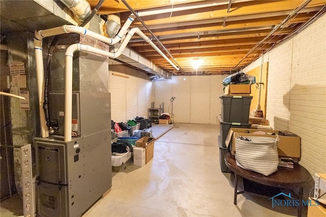 7663 Cortland Ct, Holland, OH 43528 - unfinished basement with heating unit